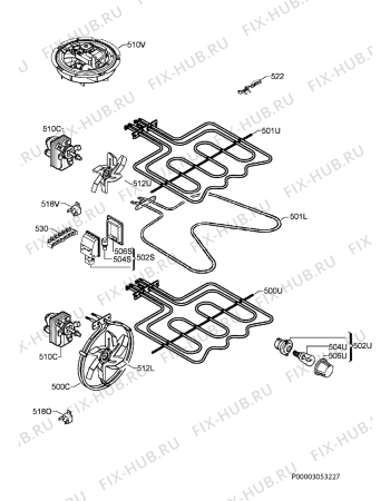 Взрыв-схема плиты (духовки) Zanussi ZOF35702XK - Схема узла Electrical equipment